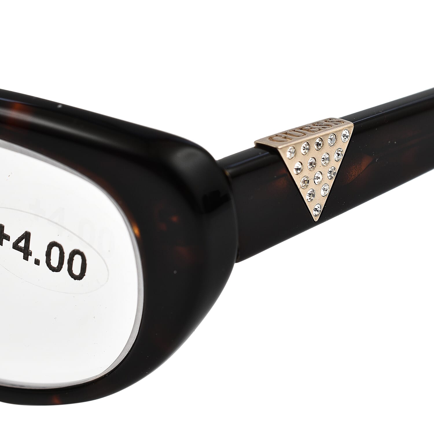 GUESS Cat Eye Tort Frames with Decorative Sides (Power 4.0) - Dark 7750731 5