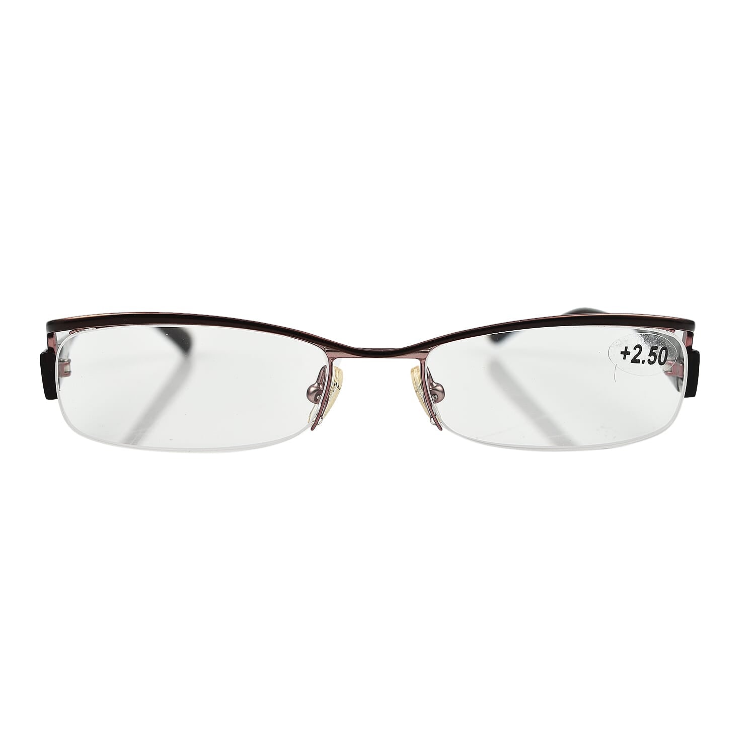 GUESS Half Rim Metal Readers (Power 2.5) - Brown 7750742 0