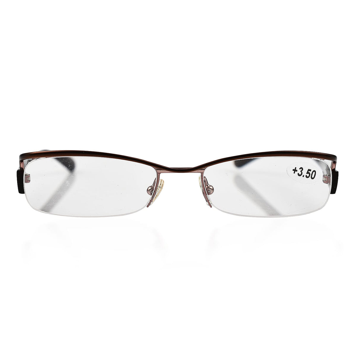 GUESS Half Rim Metal Readers (Power 3.5)  - Brown 7750761 0