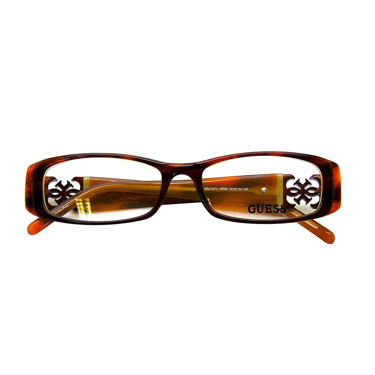 GUESS Rectangular Acetate Eyeframes (Power 2.5) - Brown 7750273 0