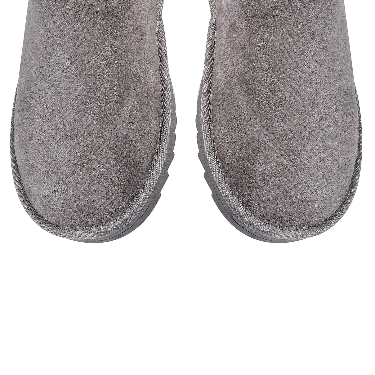 GURU Womens Winter Suede Fluffy Ankle Boots Grey 6050506 2