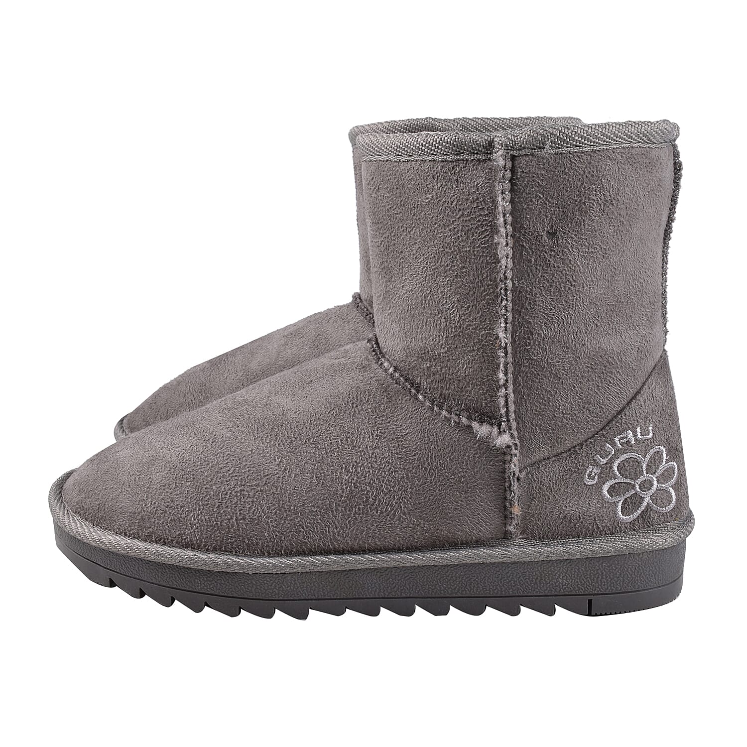GURU Womens Winter Suede Fluffy Ankle Boots Grey 6050506 3