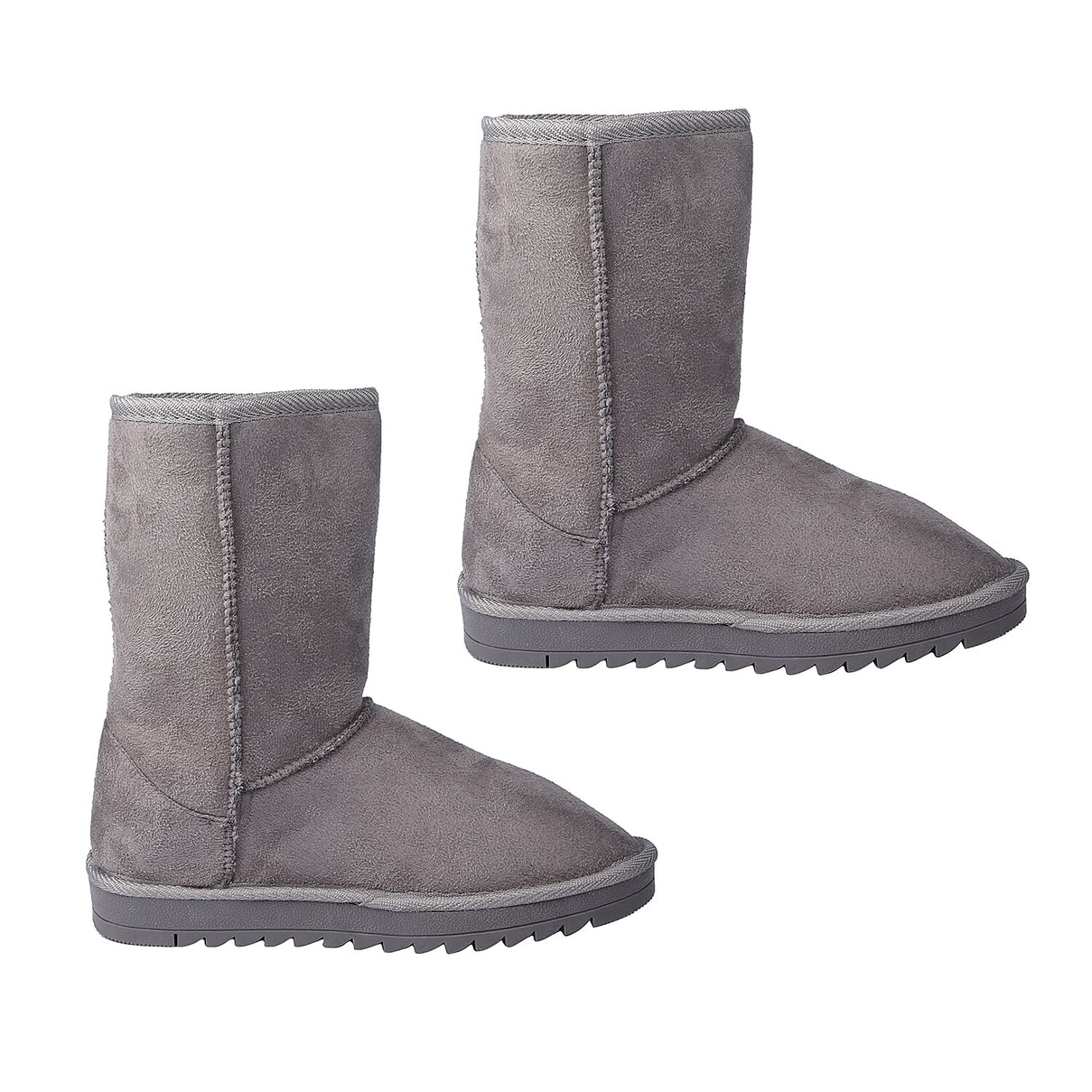 GURU Womens Winter Suede Fluffy Boots Grey 6041883 2