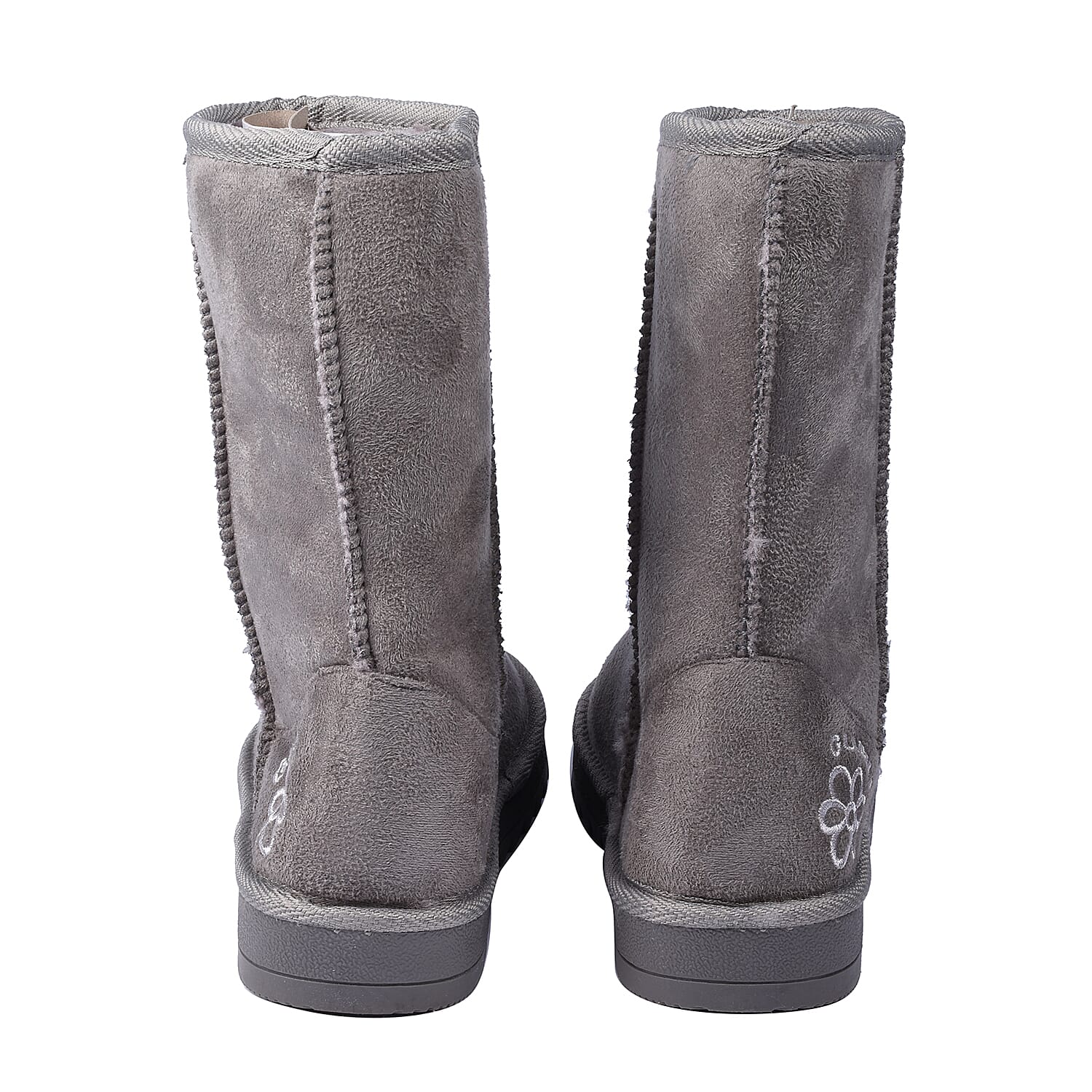 GURU Womens Winter Suede Fluffy Boots Grey 6041883 3