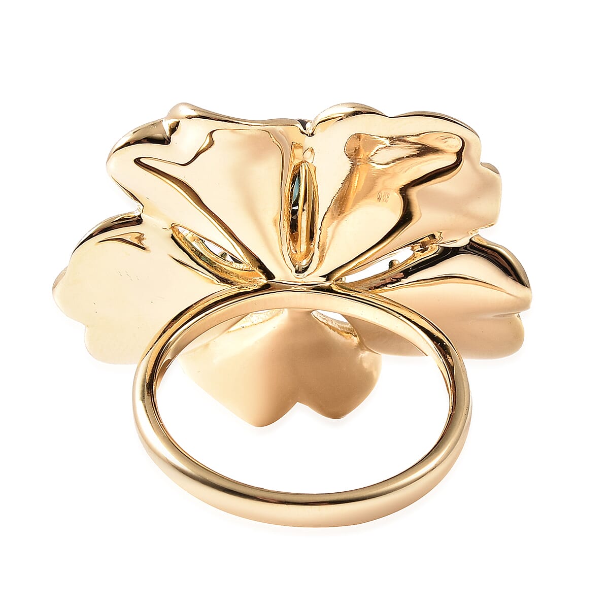 Galatea Pearl - Tahiti Pearl and Natural Zircon Flower Design Carved Ring in 18K Yellow Gold Vermeil Plated Sterling Silver 4.35 Ct, Silver Wt 10.00 Gms 3727938 5