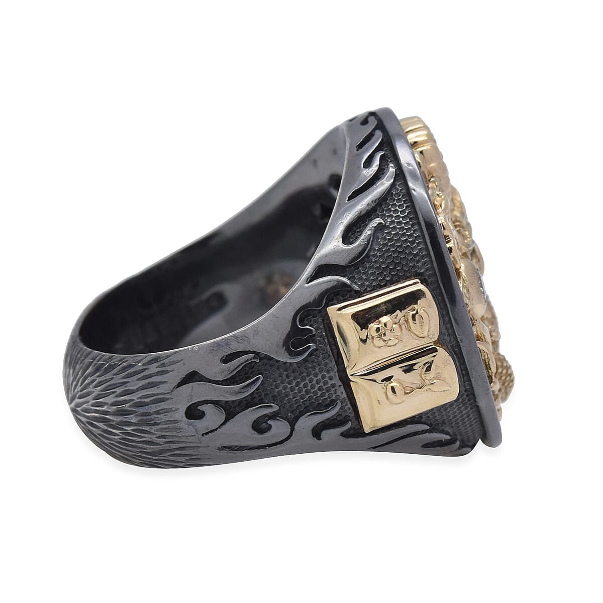 Galatea - The Capitan Collection - Diamond Dragon Ring (SI-GH) In 14K Yellow Gold &amp; Sterling Silver 6034670 2