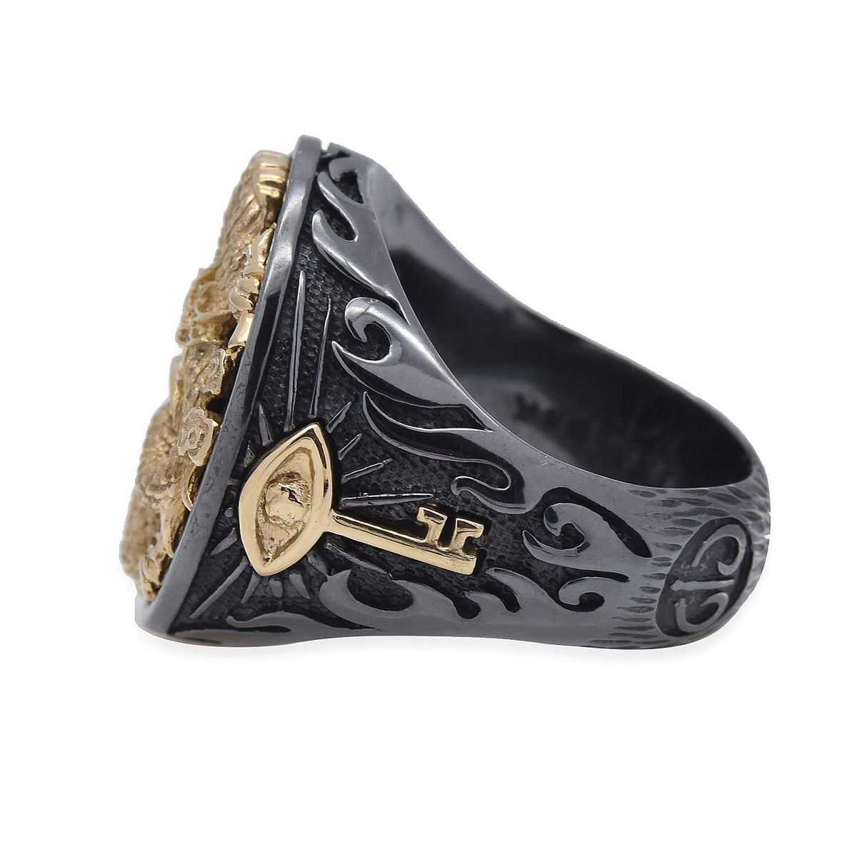 Galatea - The Capitan Collection - Diamond Dragon Ring (SI-GH) In 14K Yellow Gold &amp; Sterling Silver 6034670 3