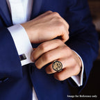 Galatea - The Capitan Collection - Diamond Dragon Ring in  Diamond (SI-GH) & 14K Yellow Gold 3.42 Grams