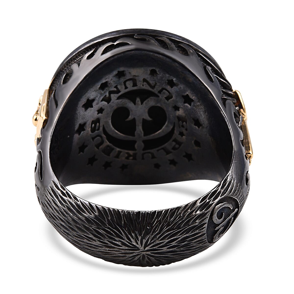 Galatea - The Capitan Collection - Diamond Dragon Ring in 14K Yellow Gold &amp; Sterling Silver V32503428 5