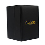 Gamages of London Dame Diamond Swiss Quartz Movement Water Resistant Watch with Navy Blue Leather Strap in Gold Tone