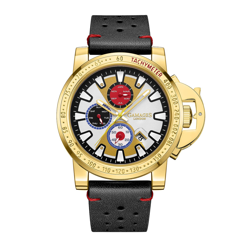 Gamages Of London Automatic Mens Watch in Stainless Steel with Black Colour Strap