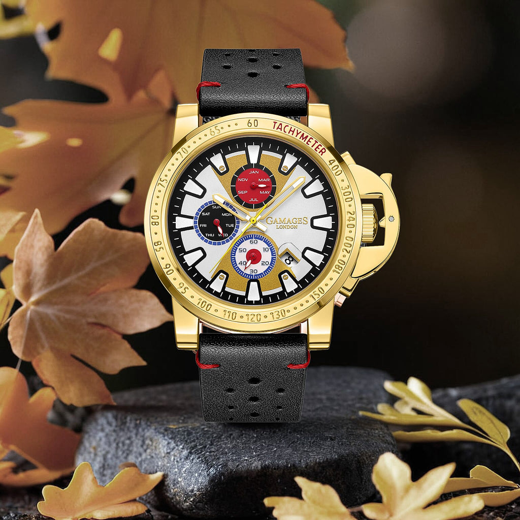 Gamages Of London Automatic Mens Watch in Stainless Steel with Black Colour Strap