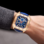 Gamages Of London Automatic Republic Mens Watch with Navy Colour Leather Strap