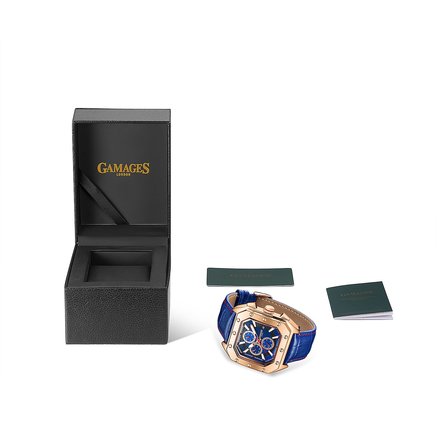 Gamages Of London Automatic Republic Mens Watch with Navy Colour Leather Strap 7260705 4