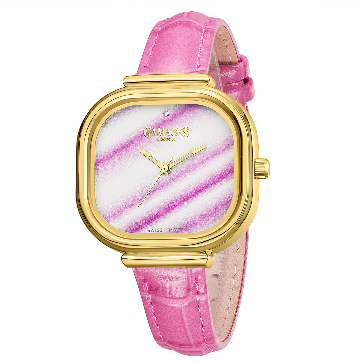 Gamages Of London: Ladies Mirror Diamond Automatic Ladies Watch In Stainless Steel 7749277 3