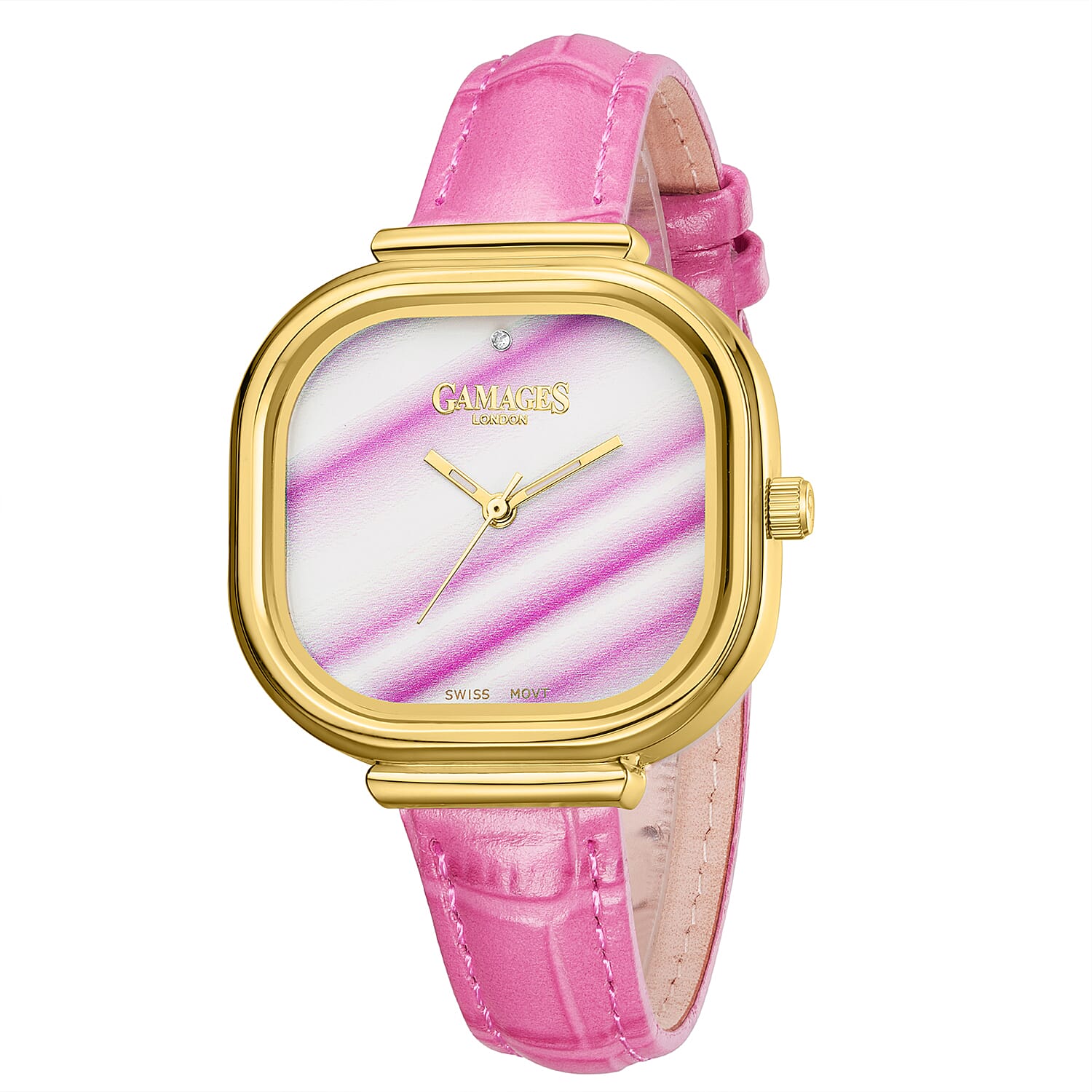 Gamages Of London: Ladies Mirror Diamond Automatic Ladies Watch In Stainless Steel 7749277 3