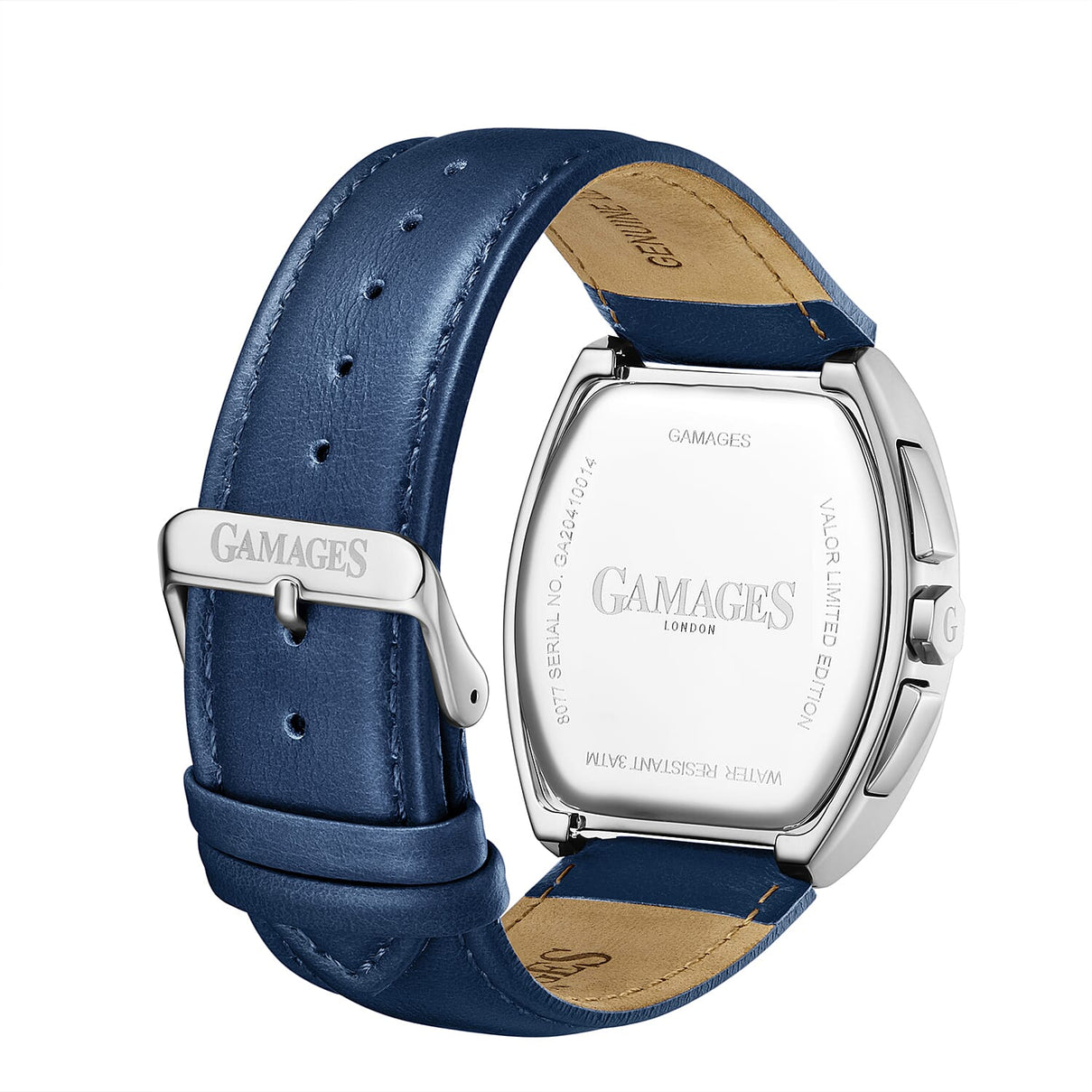 Gamages Of London Limited Edition Hand Assembled Valor Mecha Quartz 3ATM Water Resistant Watch With Genuine Leather Strap - Blue (With 5 Year Warranty) 8235403 4