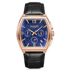 GAMAGES OF LONDON Lancaster Limited Edition Hand Assembled Mechanical Quartz Mens Watch in Stainless Steel - Black