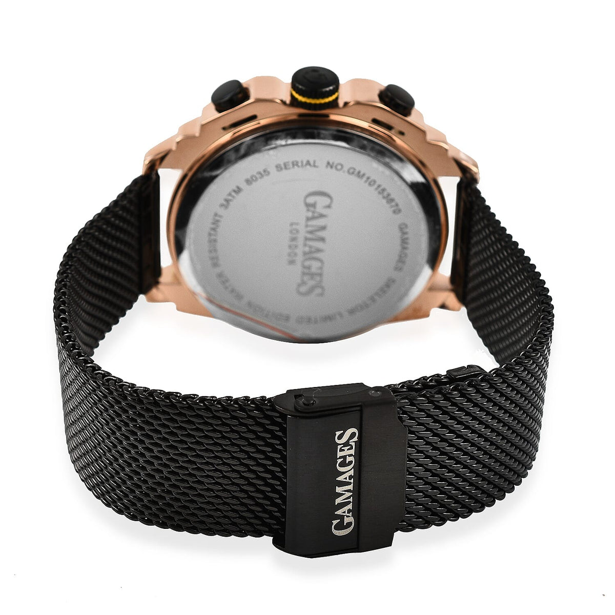 Gamages Of London Skeletor Automatic Rose Cherry Mens Watch with Black Strap 7648313 6