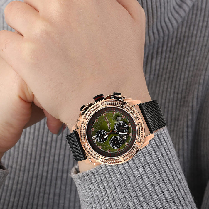 Gamages Of London Skeletor Automatic Rose Olive Mens Watch with Black Strap 7648315 2