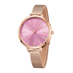 Gamages Of London Spectacle Swiss Quartz Ladies Diamond Set Watch in Rose Medium Pink