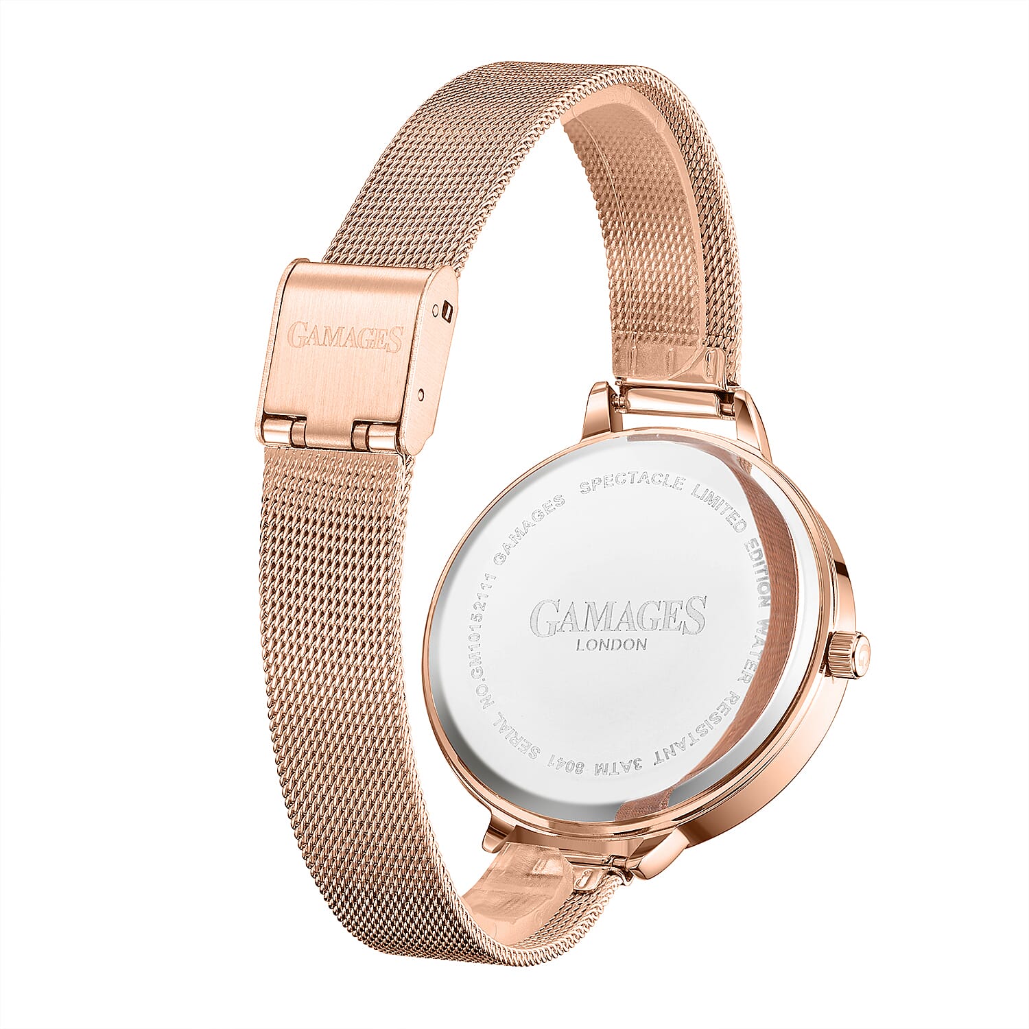 Gamages Of London Spectacle Swiss Quartz Diamond Set Ladies Watch in Rose Gold - Pink 7306619 4