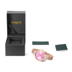 Gamages Of London Spectacle Swiss Quartz Ladies Diamond Set Watch in Rose Medium Pink