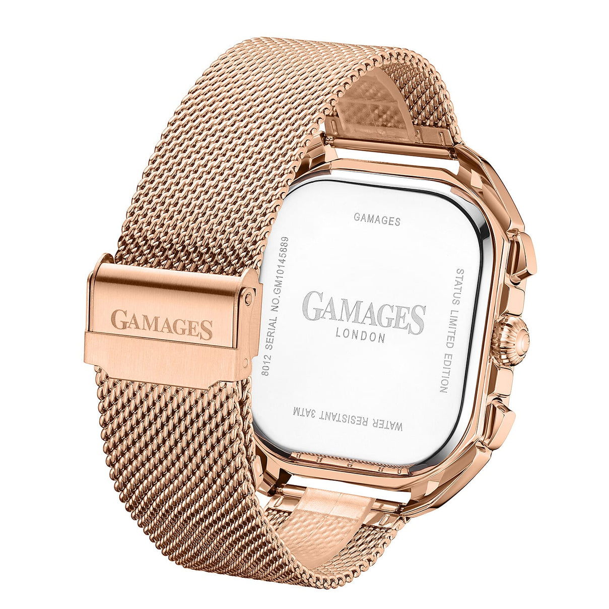 Gamages Of London Status Automatic Movement Brown Dial Water Resistant Watch with Rose Gold Colour Mesh Bracelet 8846449 2