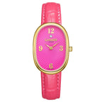 GAMAGES OF LONDON Dreamy Diamond Swiss Quartz 3ATM WR Wild Berry Pink Dial & Gold Case Ladies Watch with Rose Pink Leather Strap