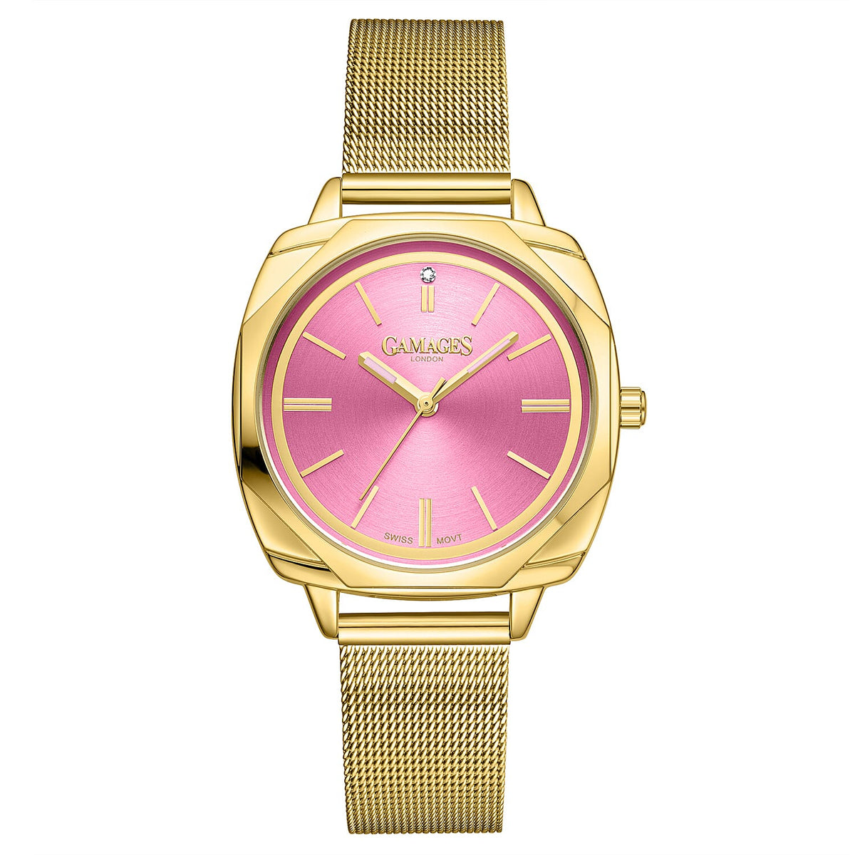 Gamages of London Dahlia Diamond Swiss Quartz Movement WR Ladies Watch with Milanese Bracelet V32536069 0
