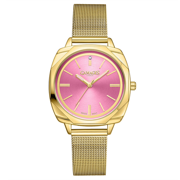 Gamages of London Dahlia Diamond Swiss Quartz Movement WR Ladies Watch with Milanese Bracelet V32711977 1