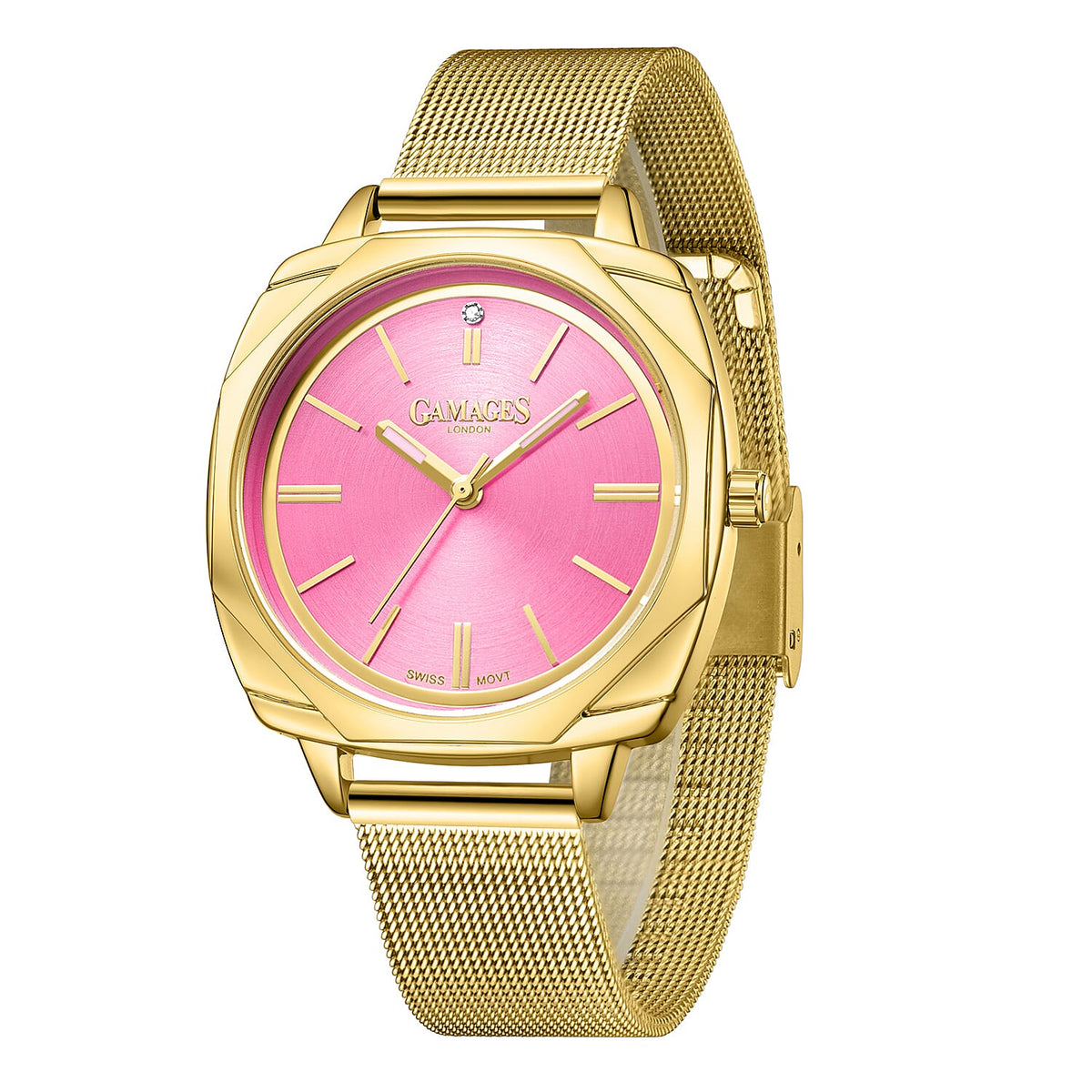 Gamages of London Dahlia Diamond Swiss Quartz Movement WR Ladies Watch with Milanese Bracelet V32536069 3