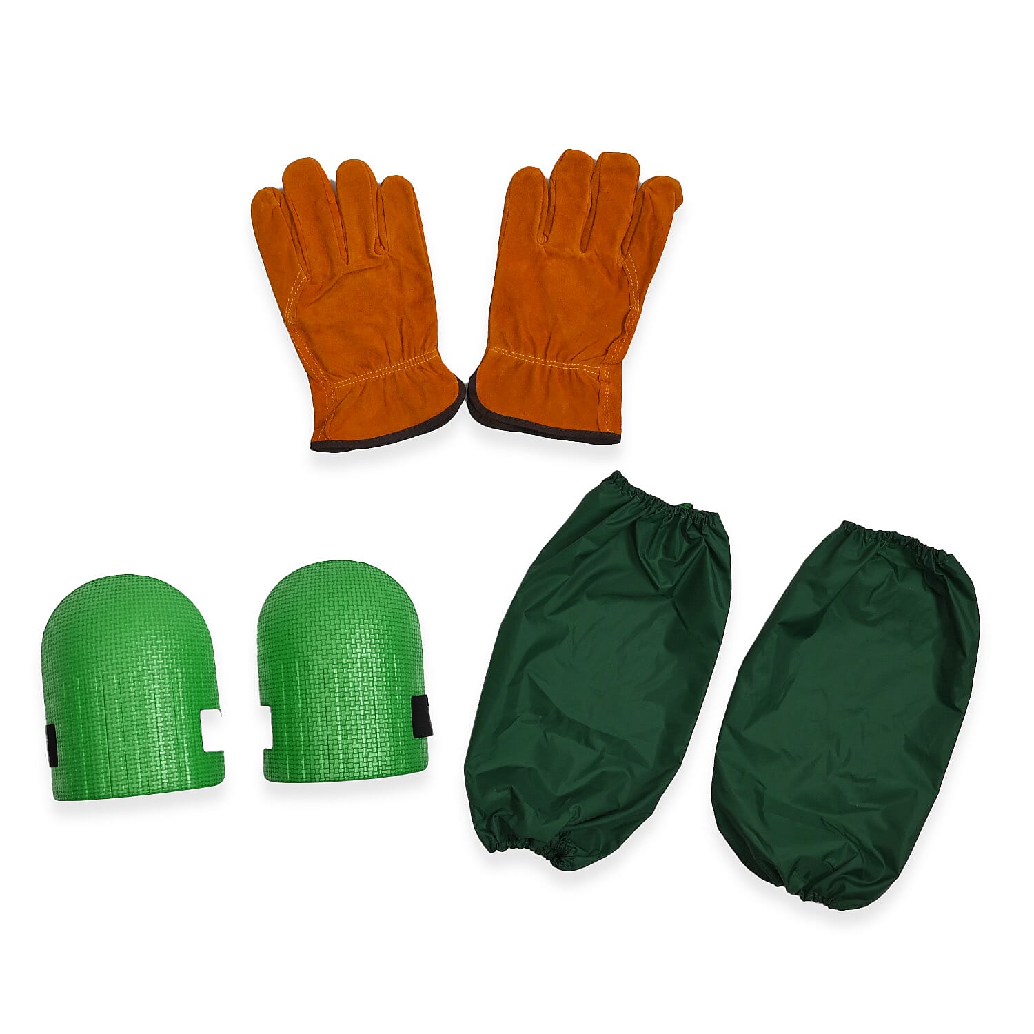 Gardening Protection Tool Trio Set - Leather Gloves, Sleeves, Knee Protector 8023317 0