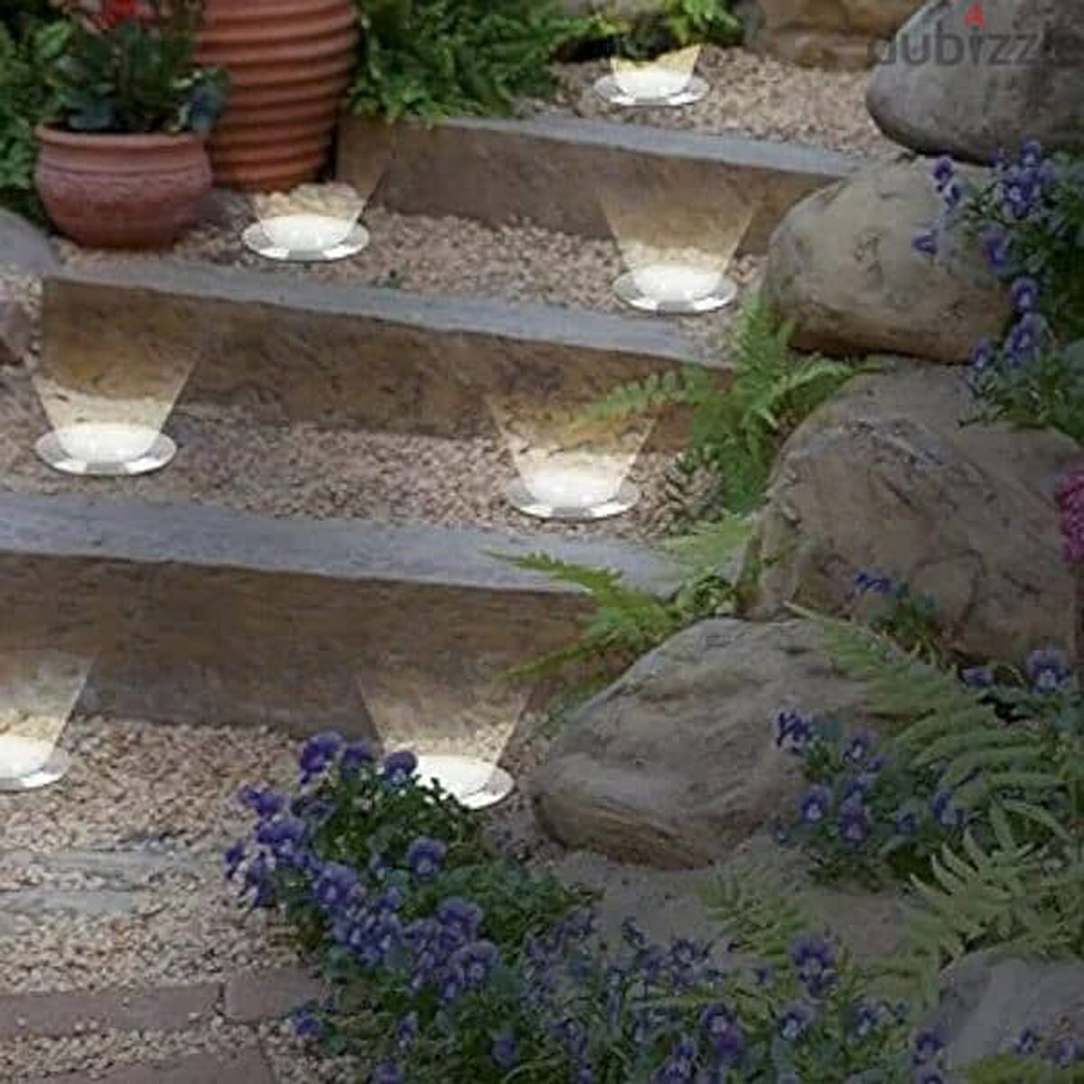 MAXXMEE Stainless Steel Solar Ground Lights - Set of 4 7840096 1