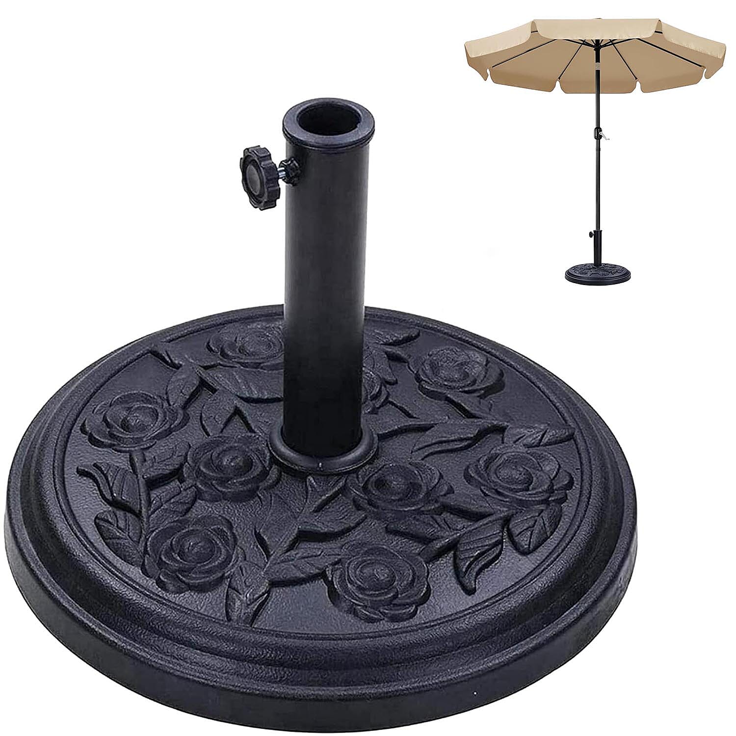 Cast Iron Effect Parasol Base 9kg 7888232 0