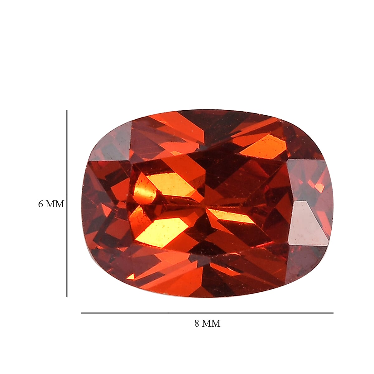 2.28 Ct. Garnet Cubic Zirconia Loose Gemstone in Cushion Shape 8062442 4