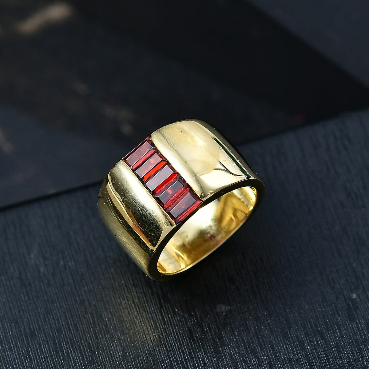 Garnet Cubic Zirconia Ring in Yellow Goldtone 1.81 Ct. 8119319 1