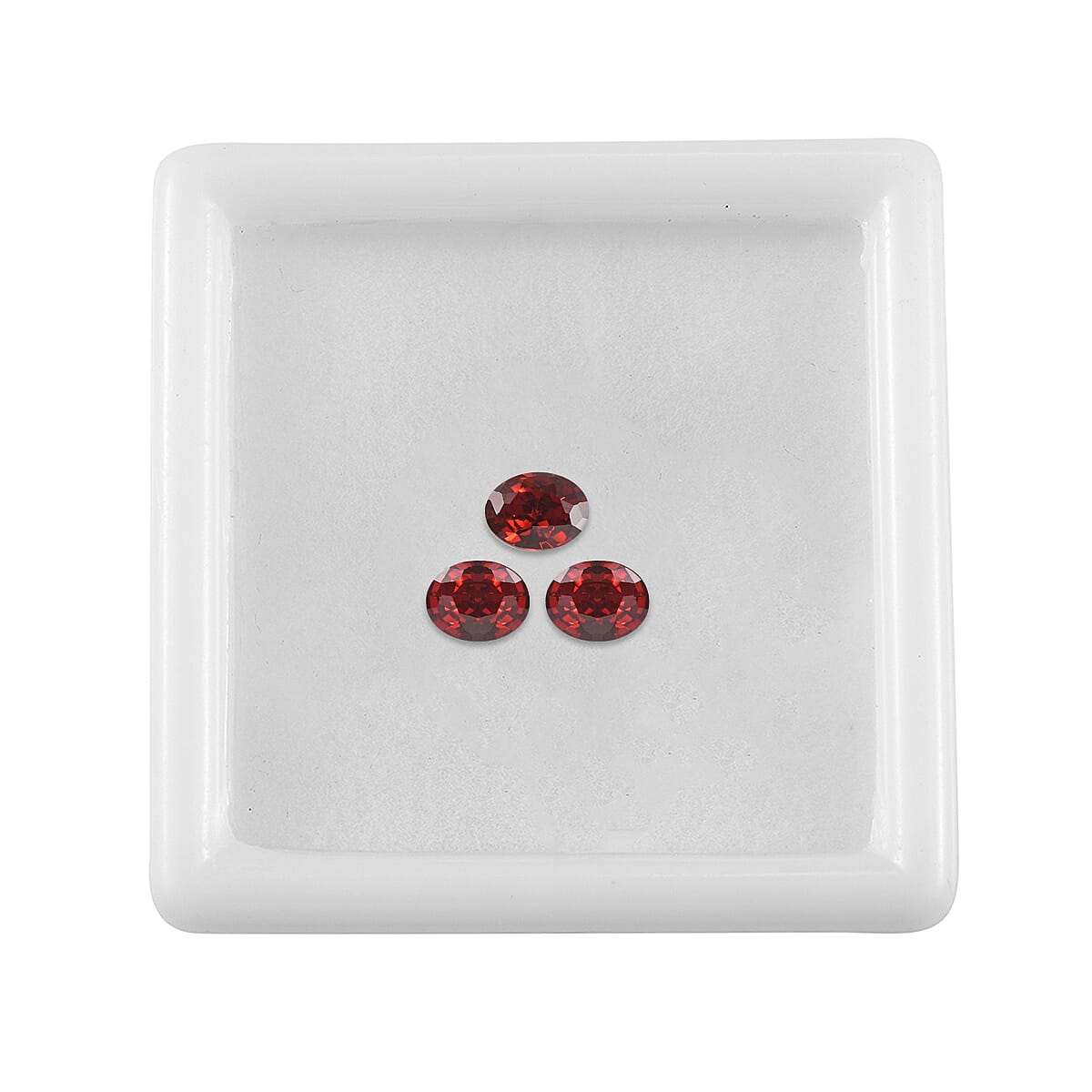 Set of 3 Garnet Cubic Zirconia Loose Gemstones in Oval Shape 1.6 Ct. 8062446 3