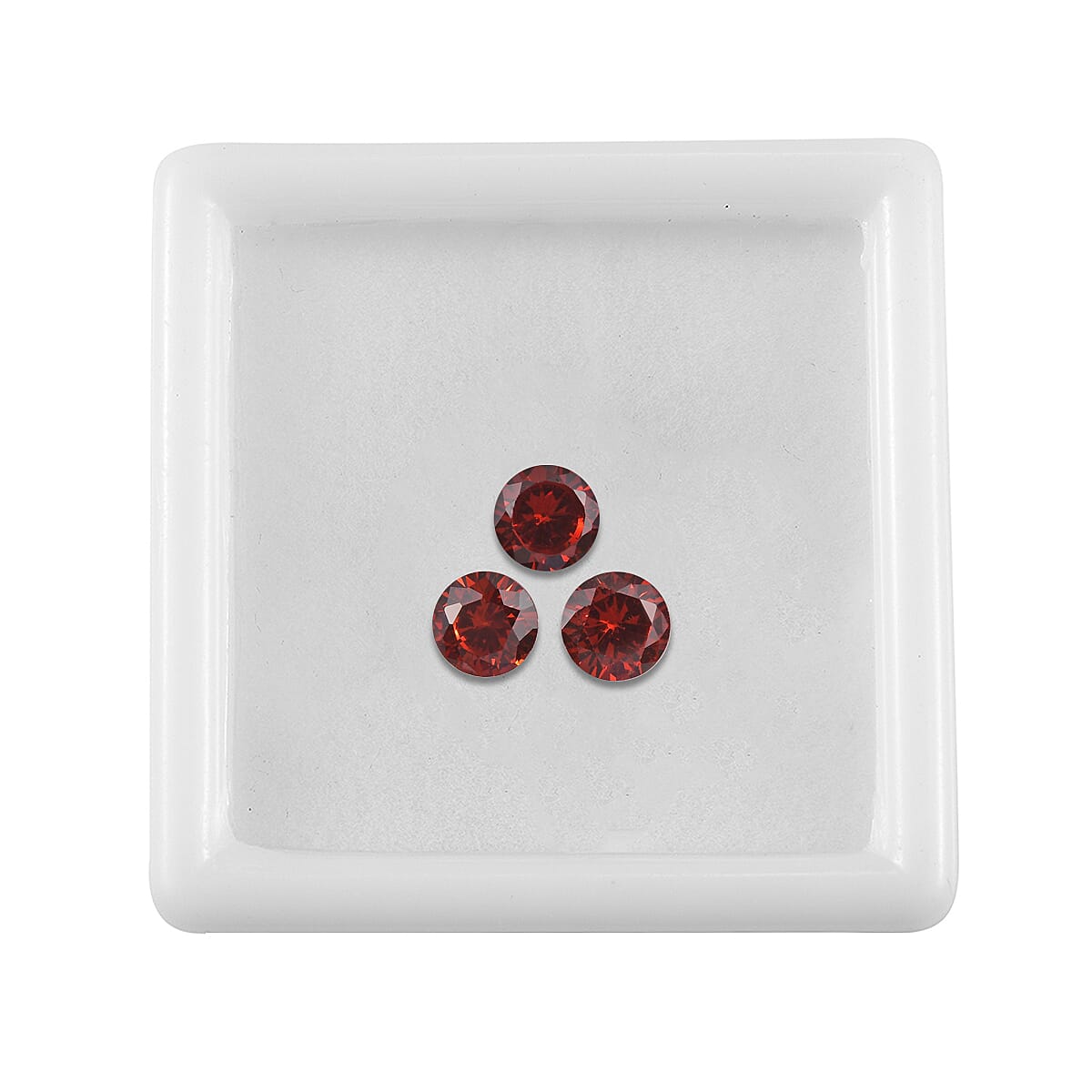 1.3 Ct. Set of 3 Garnet Cubic Zirconia Loose Gemstones in Round Shape 8062449 3
