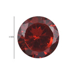 Garnet Cubic Zirconia Round Shape Gemstone 1.3 Ct.