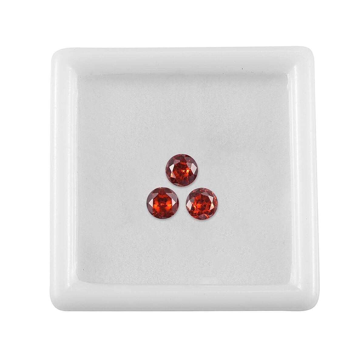 Set of 3 Garnet Cubic Zirconia Loose Gemstones in Round Shape 2.47 Ct. 8062450 3