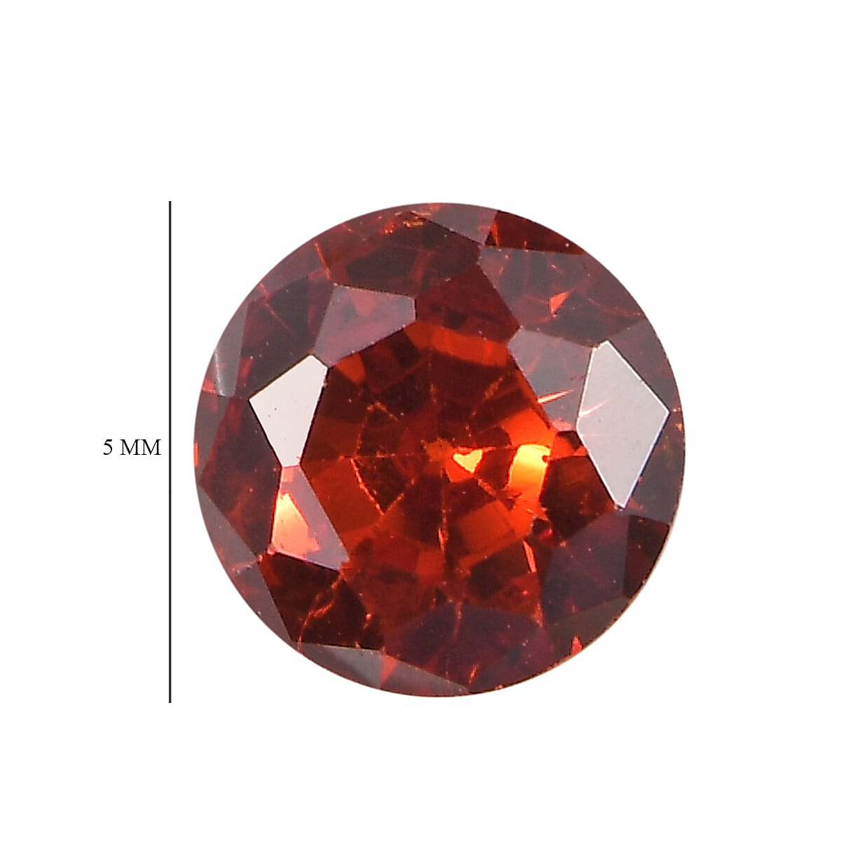 Set of 3 Garnet Cubic Zirconia Loose Gemstones in Round Shape 2.47 Ct. 8062450 4