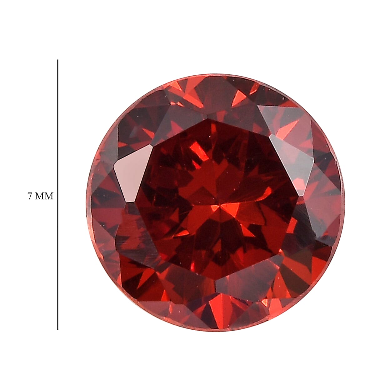 1.99 Ct. Garnet Cubic Zirconia Loose Gemstone in Round Shape 8062452 4