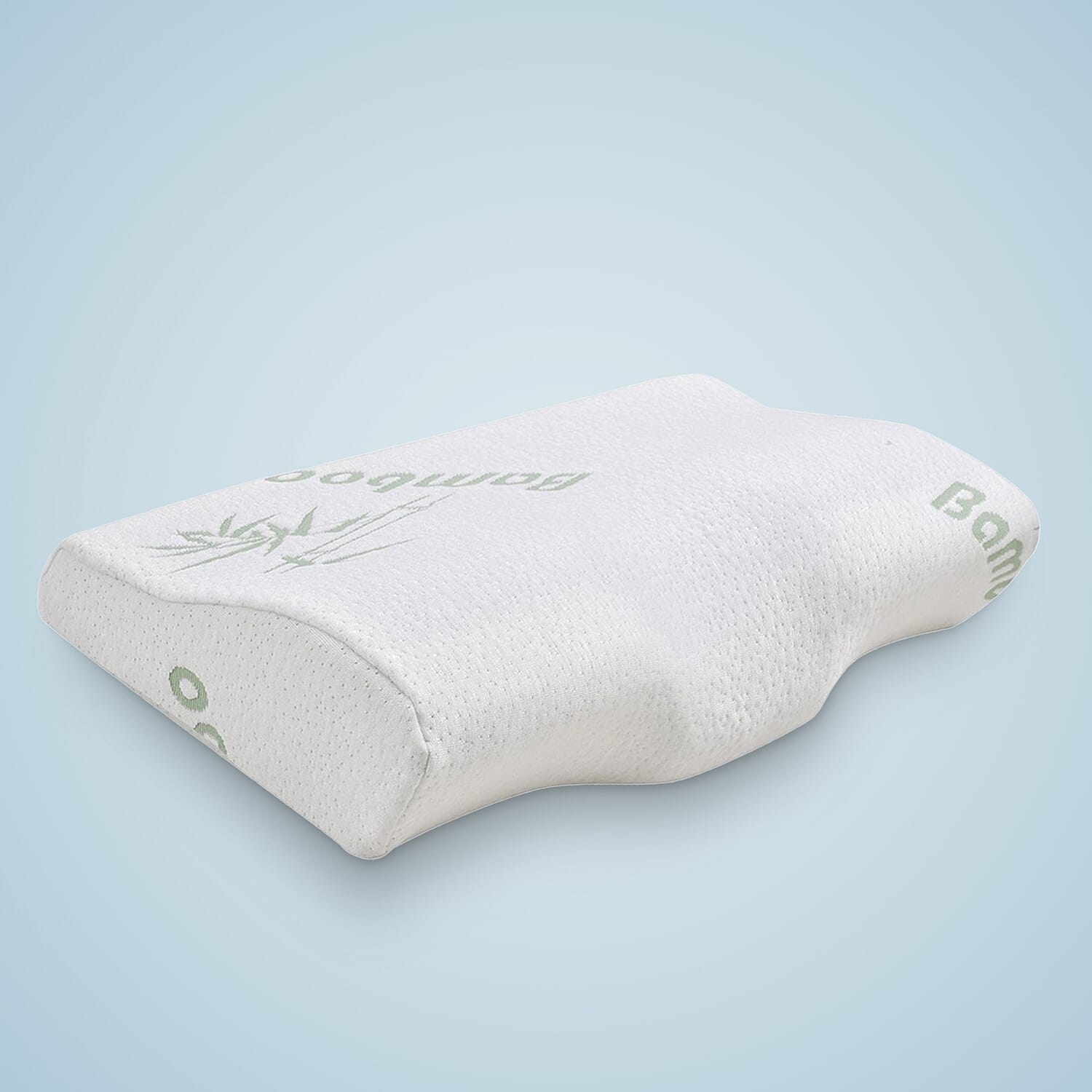 Gel Memory Foam Pillow with Bamboo Cover (Size 50x30x10 cm) - White 7210929 0