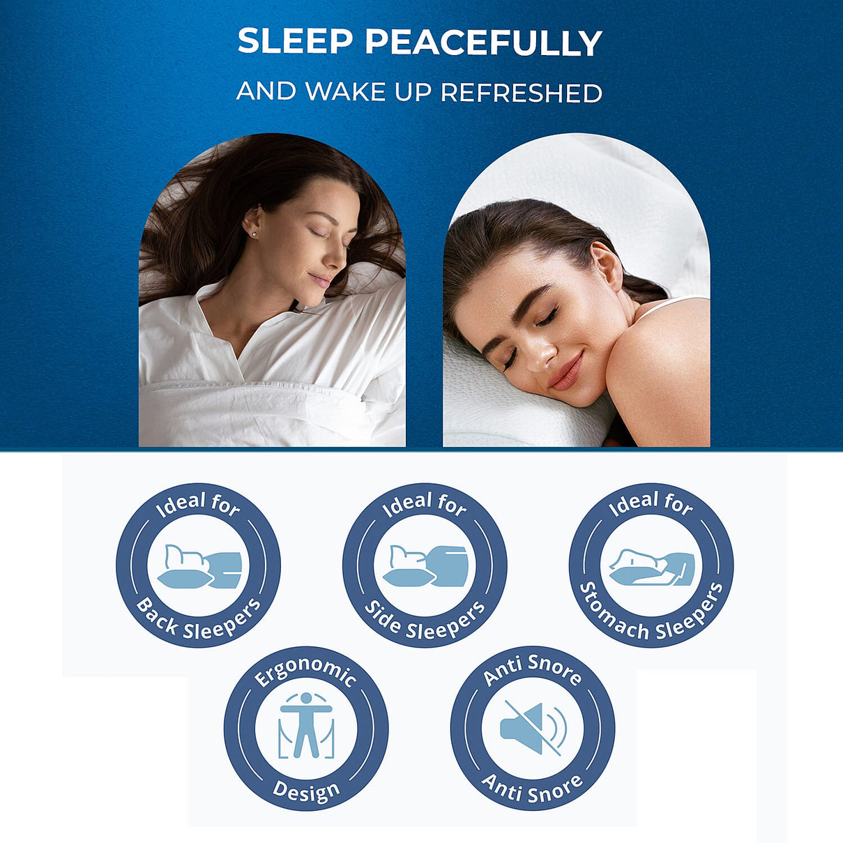 Gel Memory Foam Pillow with Bamboo Cover (Size 50x30x10 cm) - White 7210929 5