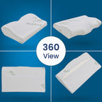 Cooling Gel Memory Foam Pillow with Bamboo Cover (Size 50x30x10 cm) - White
