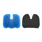 Gel Seat Cushion with Unique Honeycomb Gel Cooling Structure(Size 45x35 cm) - Black - Blue