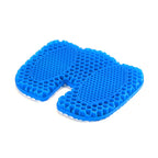 Gel Seat Cushion with Unique Honeycomb Gel Cooling Structure(Size 45x35 cm) - Black - Blue
