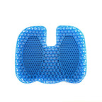 Gel Seat Cushion with Unique Honeycomb Gel Cooling Structure(Size 45x35 cm) - Black - Blue