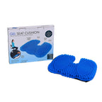 Gel Seat Cushion with Unique Honeycomb Gel Cooling Structure(Size 45x35 cm) - Black - Blue